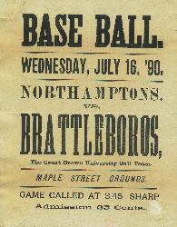Northamptons vs. Brattleboros