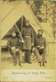 Left to right, Capt. James H. Witherell, Lt. Col. Joseph B. Parsons, Capt. Flavel Shurtleff, of the 10th Mass.