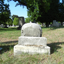 Gravestone in need of preservation at BSC
