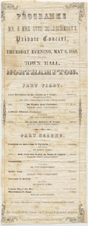 Programme, 1852